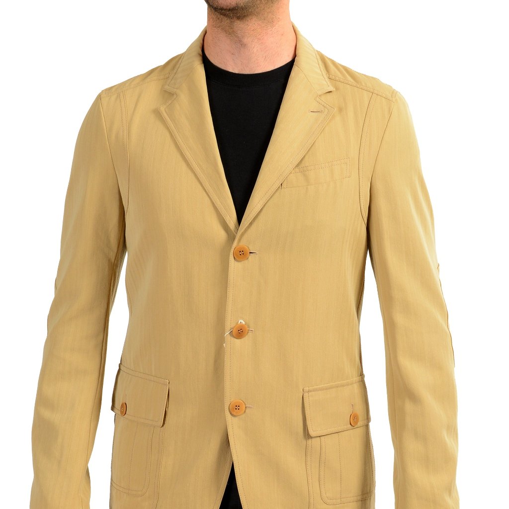 Gianfranco Ferre "White" Men's Wool Three Button Sport Coat Blazer Us 40 It 50
